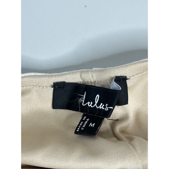 Lulus NWOT White Backless Jumpsuit Wide Leg V-Neck Cocktail Party Vacay M - Picture 5 of 10